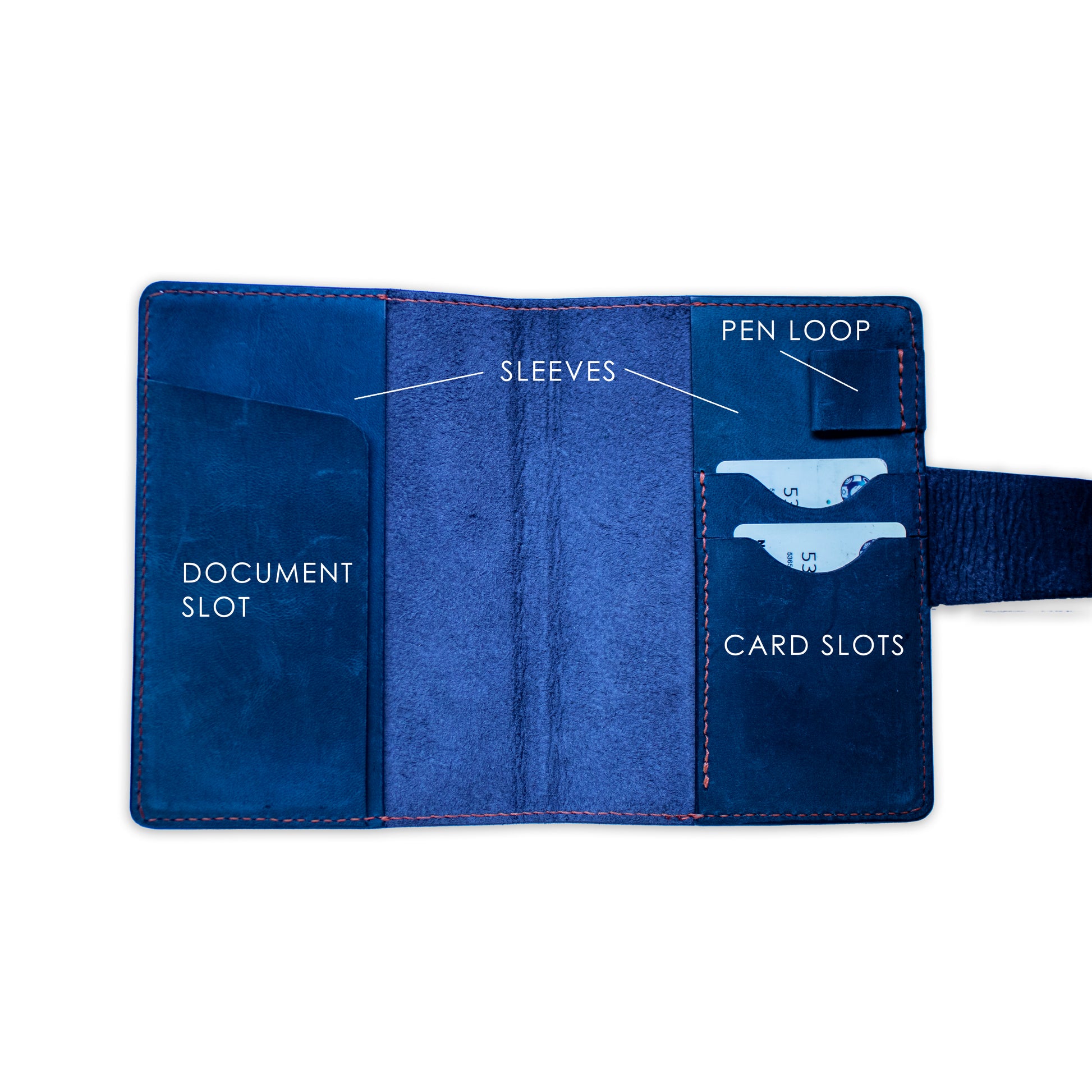 Navy Blue A6 Notebook Leather Cover - BluetracesPh
