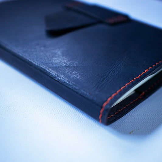 Navy Blue A6 Notebook Leather Cover - BluetracesPh